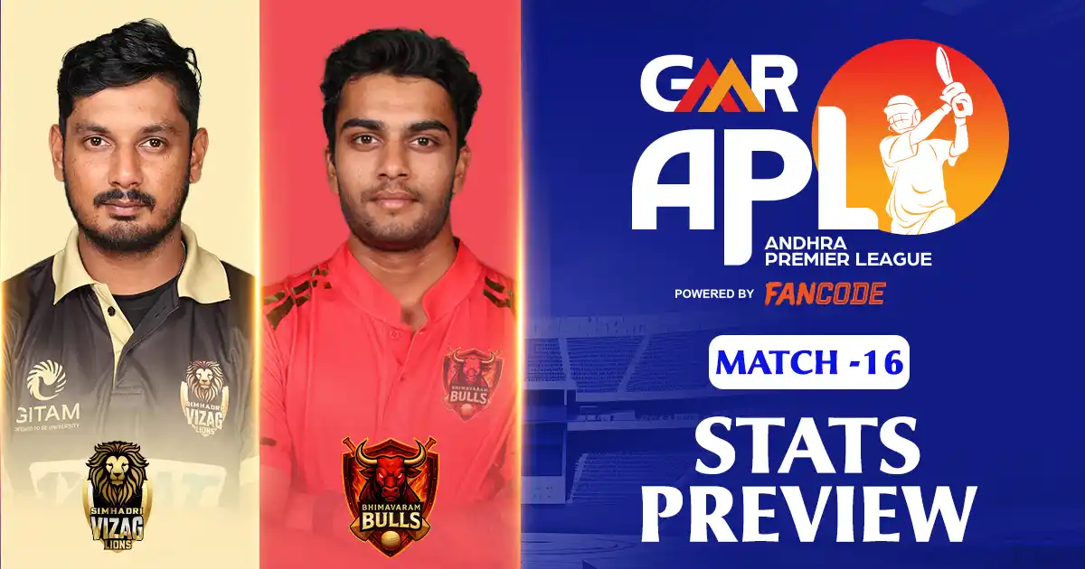 GMR APL 2025: Simhadri Vizag Lions vs Bhimavaram Bulls, Match 16: Stats Preview